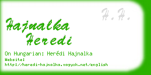 hajnalka heredi business card